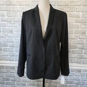 Elie Tahari Blazer Darcy Jacket One Button Blazer Gray Corporate Career NEW 16